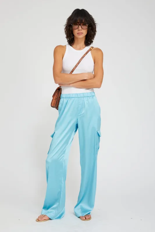 Silk Charmeuse Cargo Pants made by SPRWMN