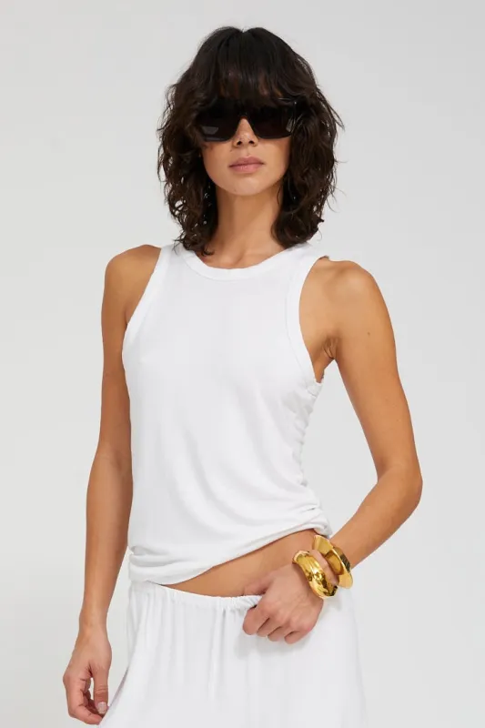 Light French Terry Racer Tank made by SPRWMN