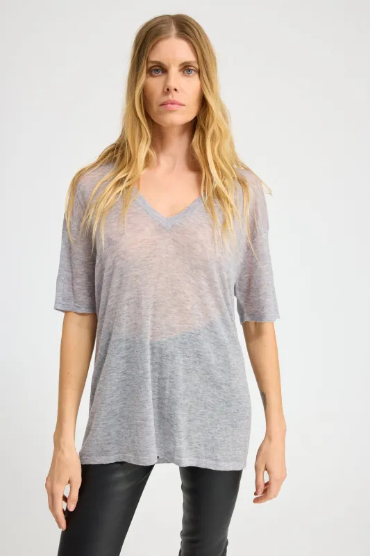 Tissue V Neck Tee made by SPRWMN