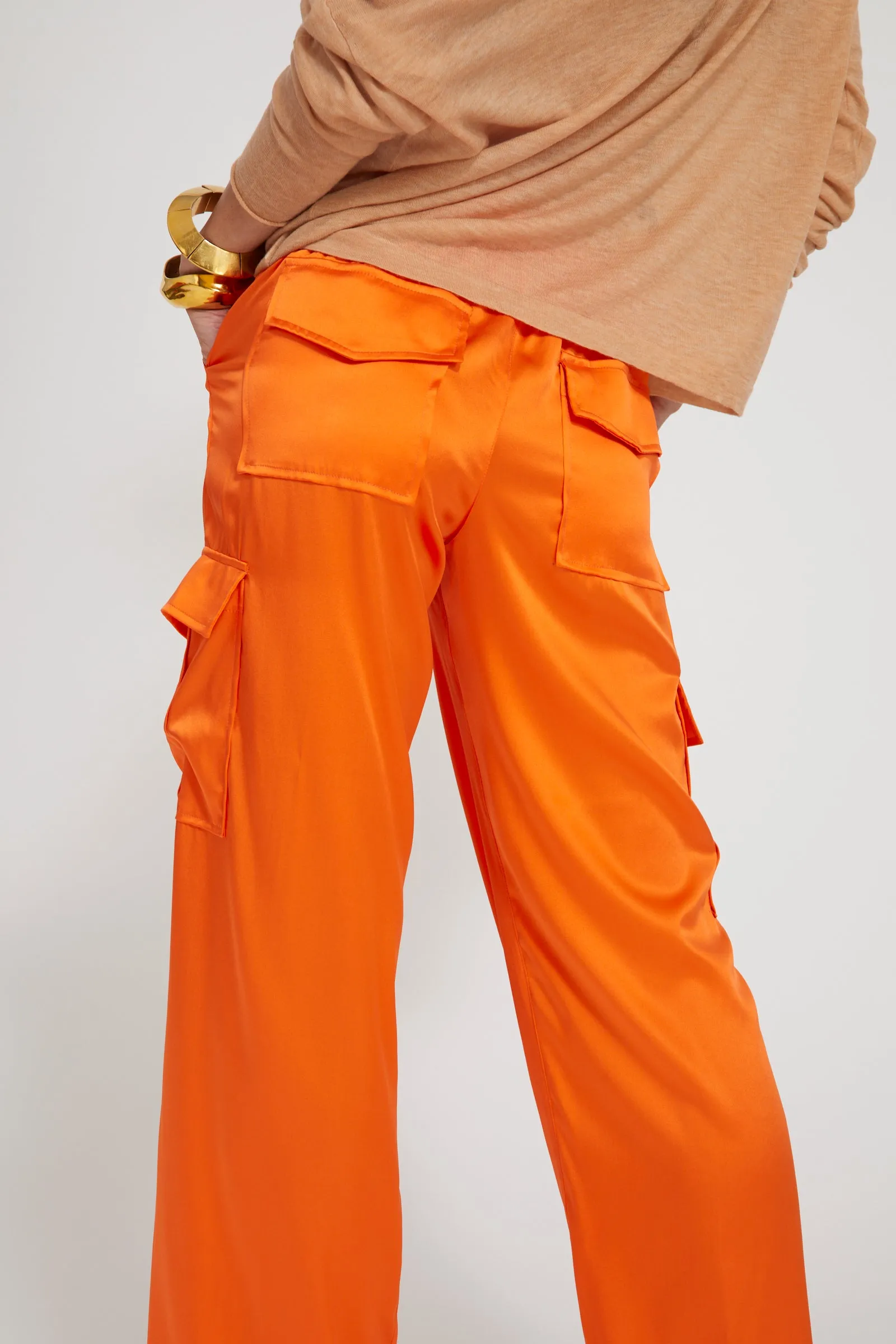 Silk Charmeuse Cargo Pants sold by SPRWMN product image thumbnail 4