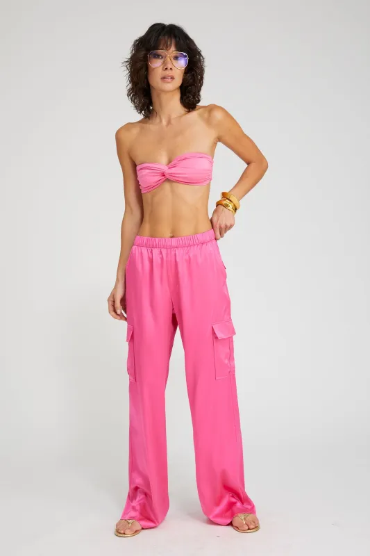 Silk Charmeuse Cargo Pants made by SPRWMN