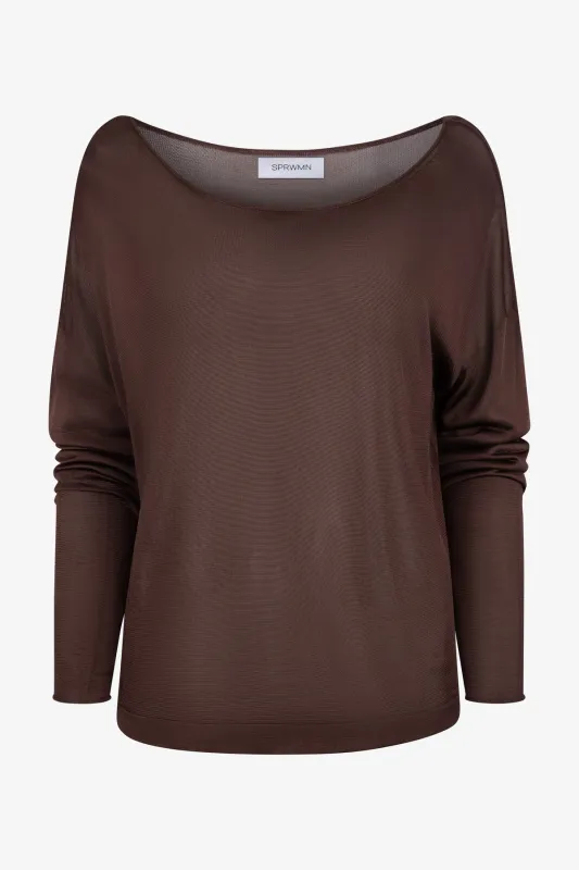 Viscose Jersey Off Shoulder Sweater made by SPRWMN