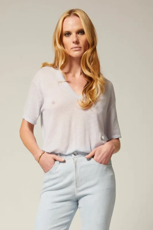 Tissue V Neck Tee made by SPRWMN