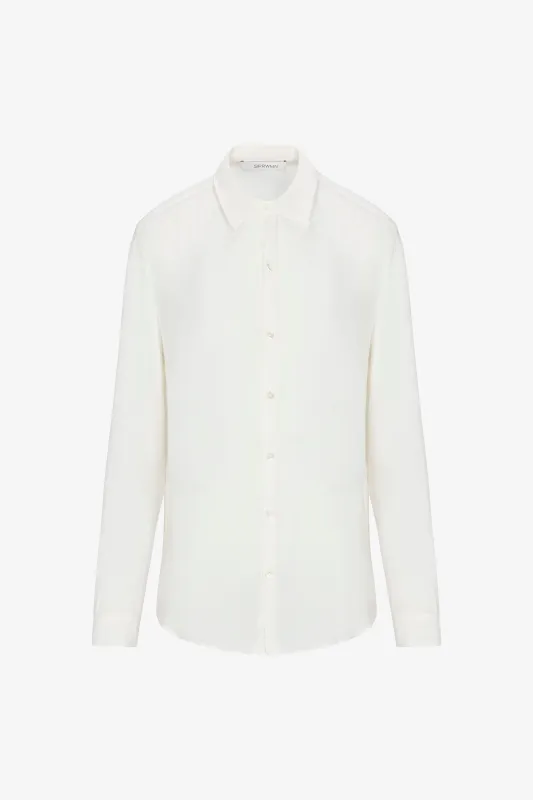 Mara Silk Chiffon Button Down made by SPRWMN