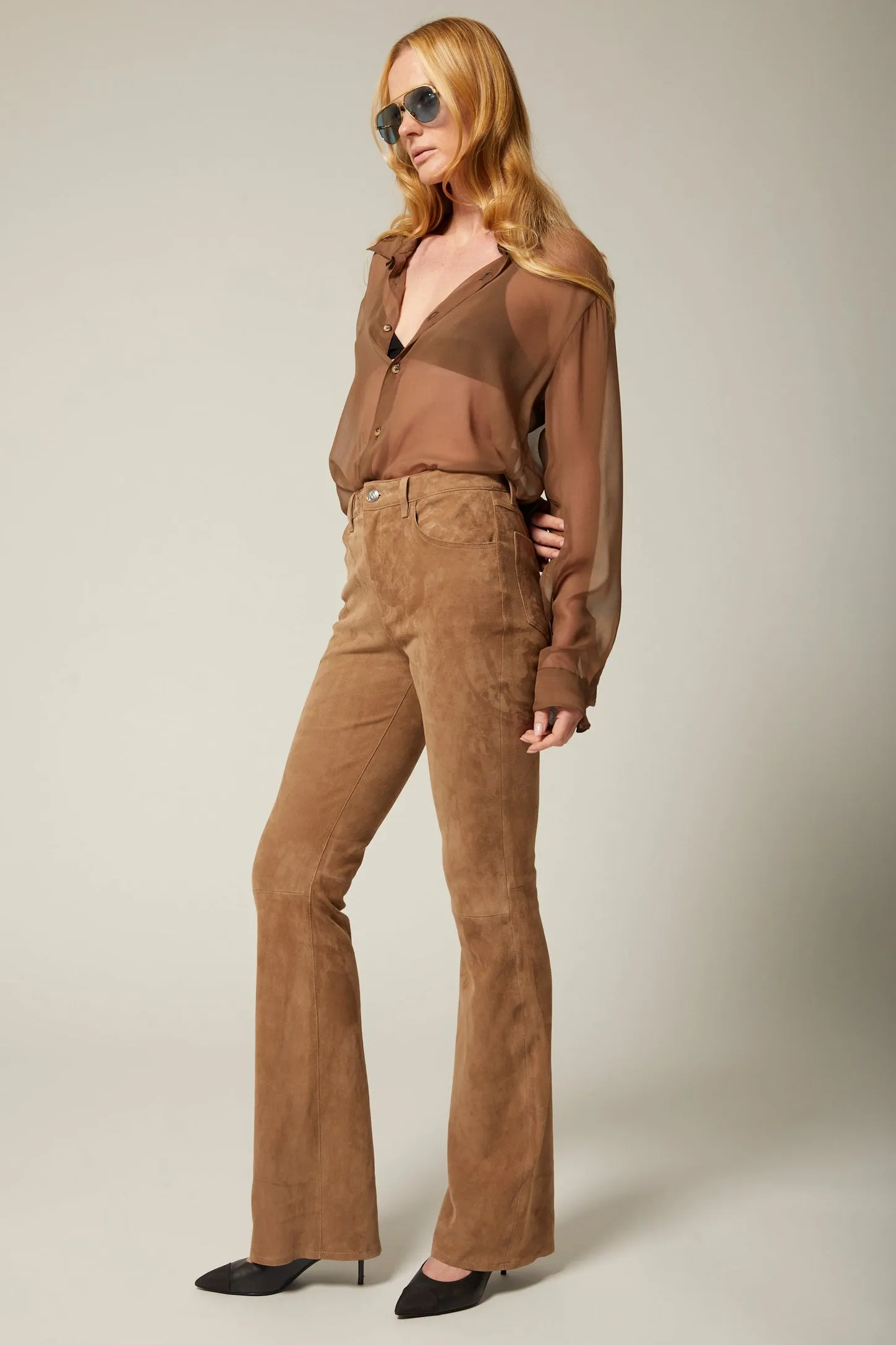 Suede 5 Pocket Micro Flare sold by SPRWMN product image thumbnail 2