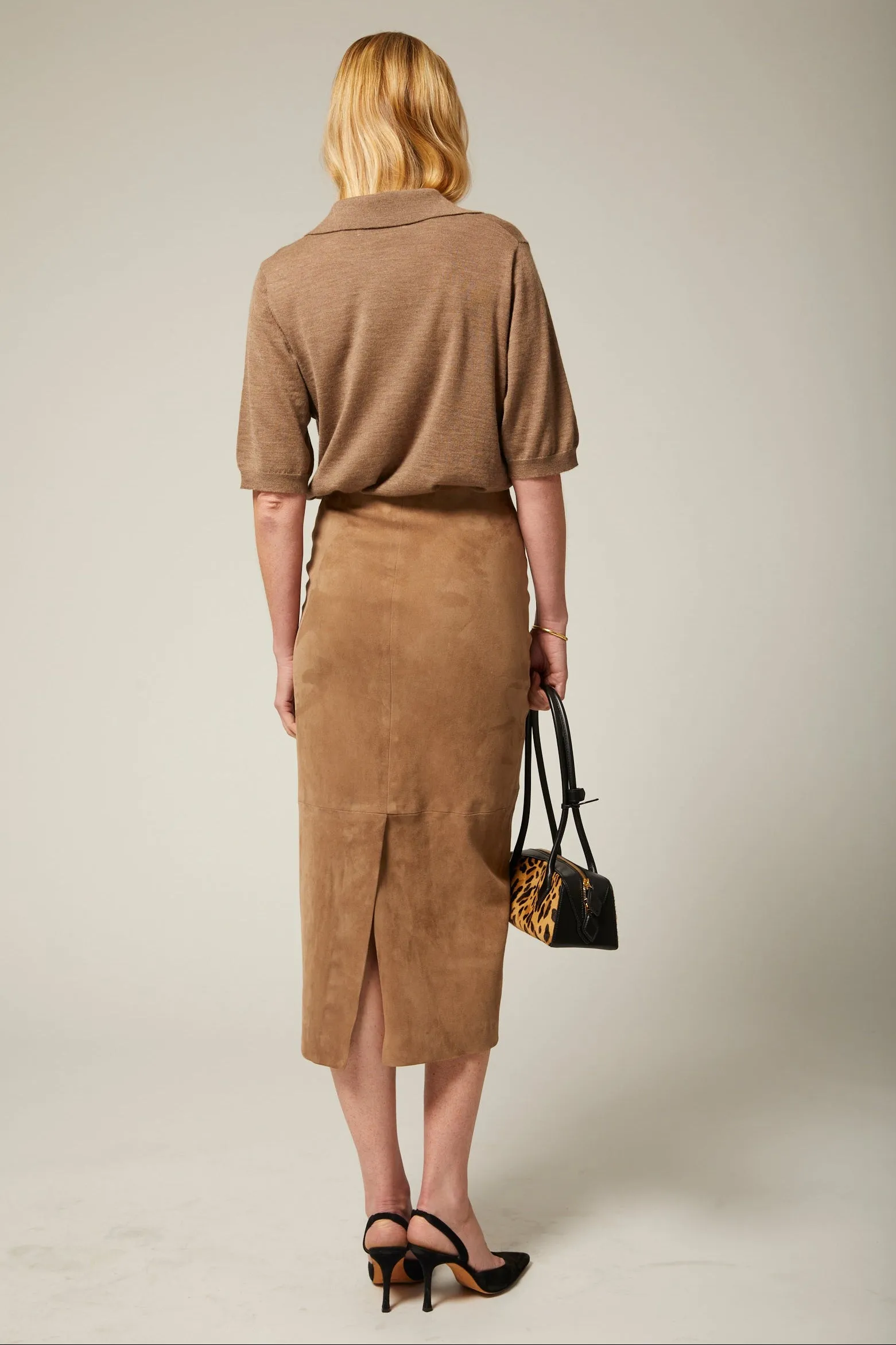 Carolyn Suede Tube Skirt sold by SPRWMN product image thumbnail 3