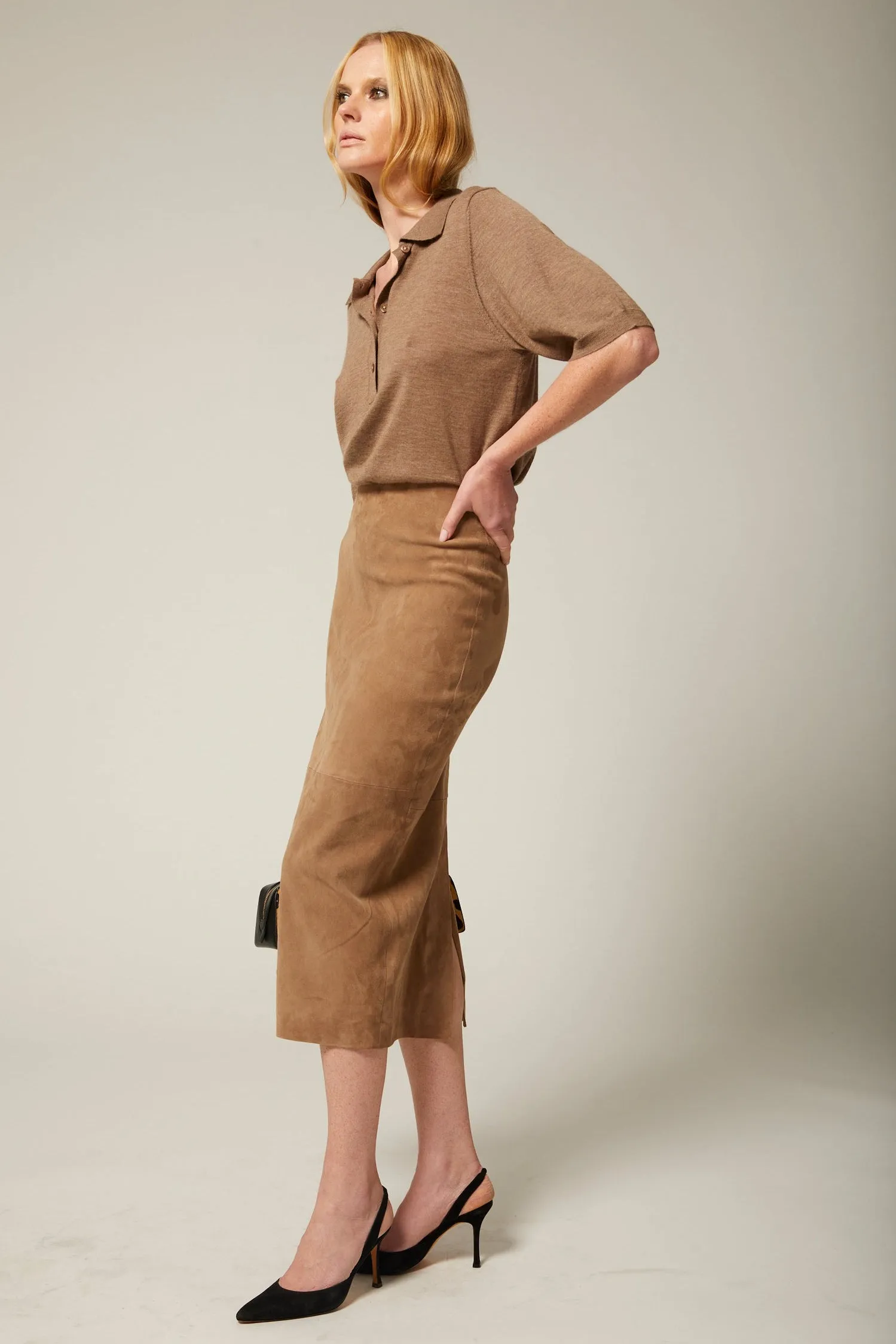 Carolyn Suede Tube Skirt sold by SPRWMN product image thumbnail 2