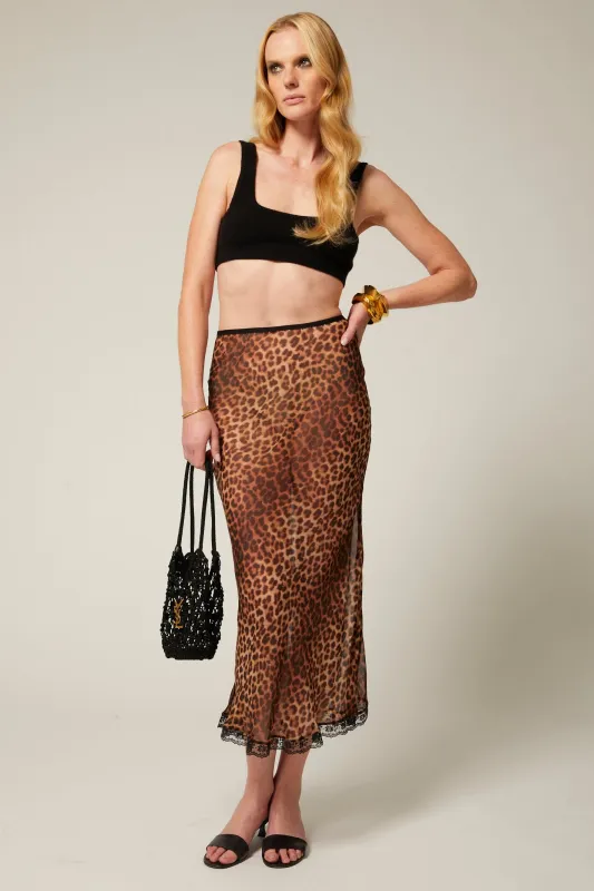Amelie Silk Midi Skirt made by SPRWMN