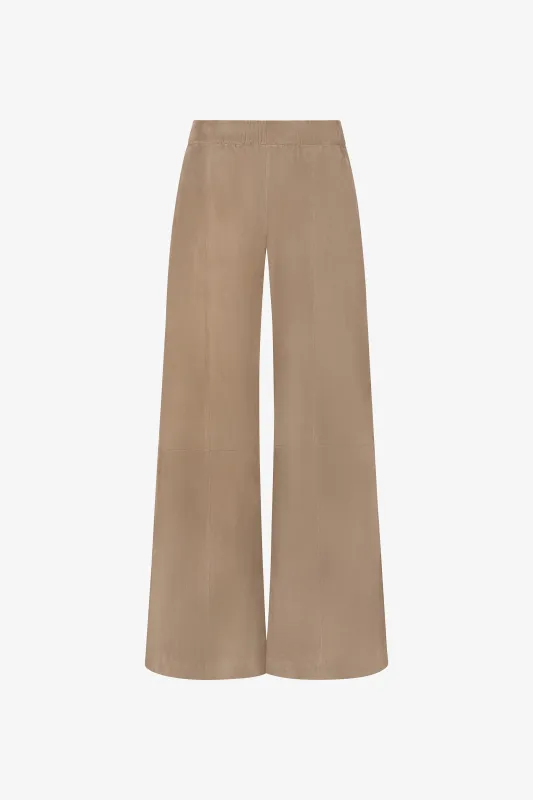 Suede Wide Leg Trousers made by SPRWMN