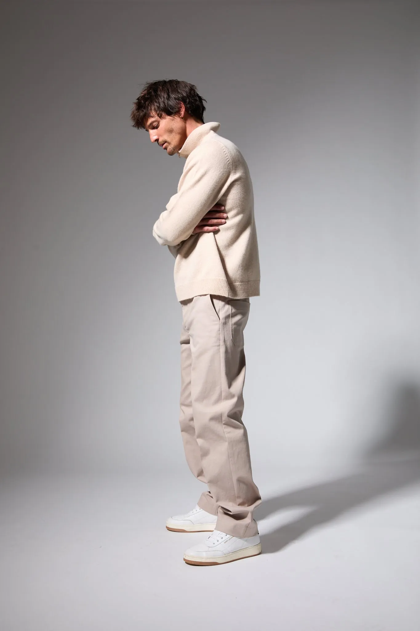 Cashmere Quarter Zip Sweater sold by SPRWMN product image thumbnail 3