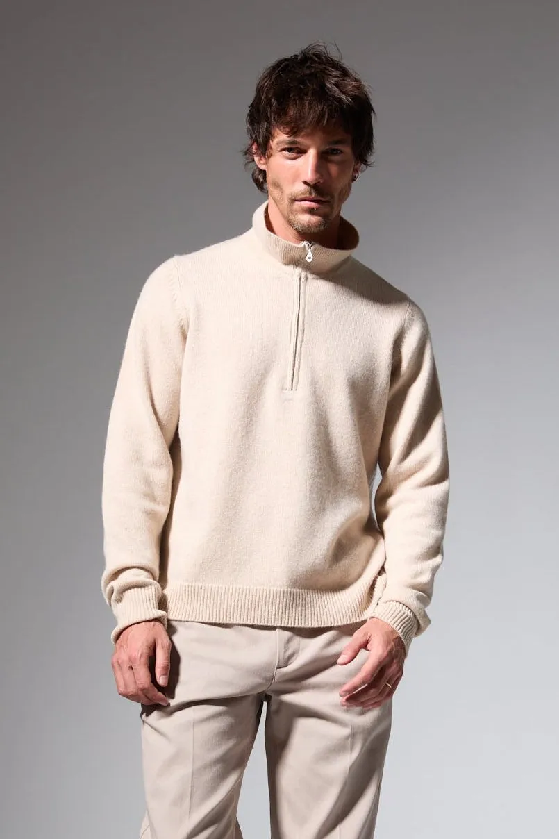 Cashmere Quarter Zip Sweater sold by SPRWMN