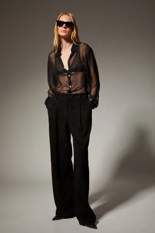 Paloma Suede Trousers made by SPRWMN
