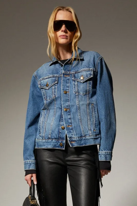 Denim Trucker Jacket made by SPRWMN