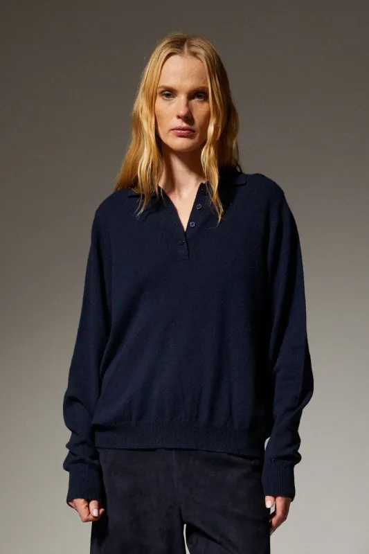 Cashmere Polo Sweater made by SPRWMN