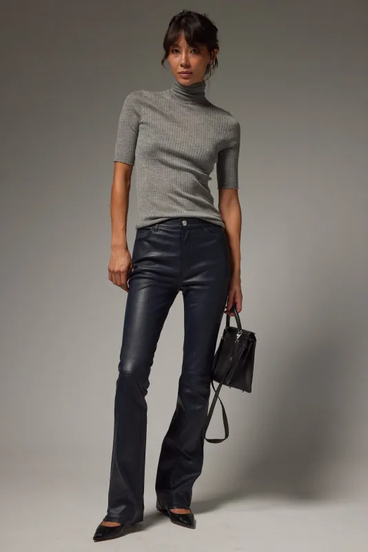 5 Pocket Leather Micro Flare made by SPRWMN