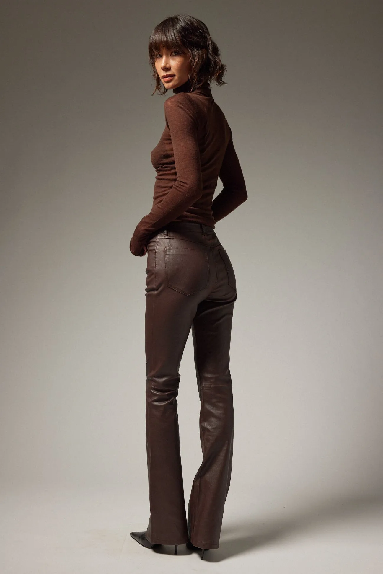 Leather 5 Pocket Micro Flare sold by SPRWMN product image thumbnail 3