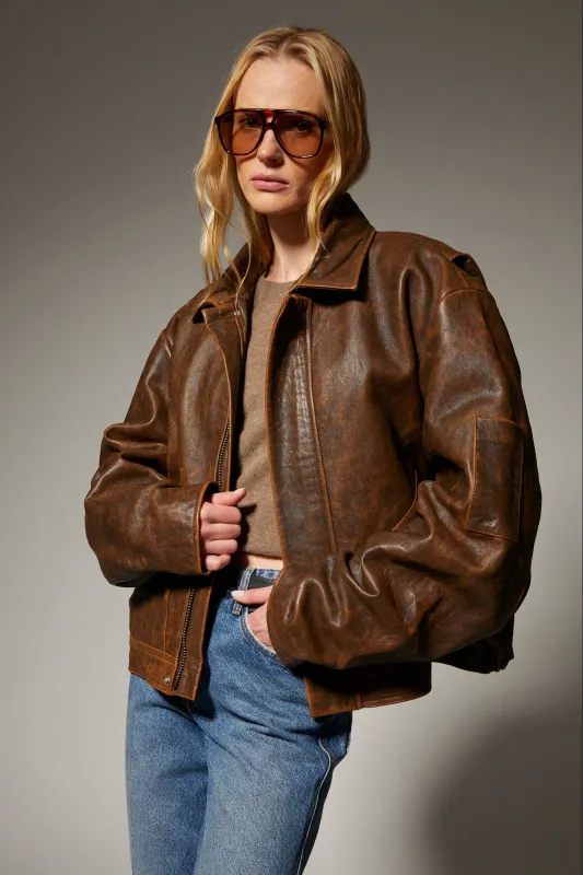 Arielle Leather Jacket made by SPRWMN