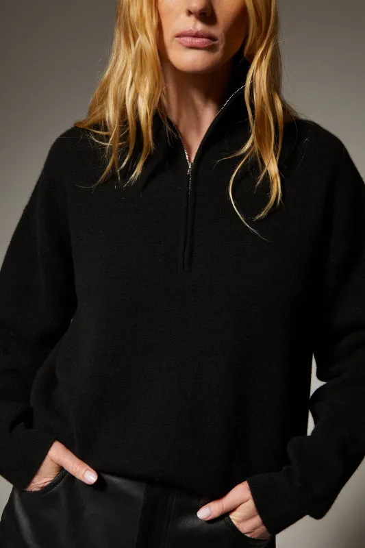 Cashmere Quarter Zip Sweater made by SPRWMN
