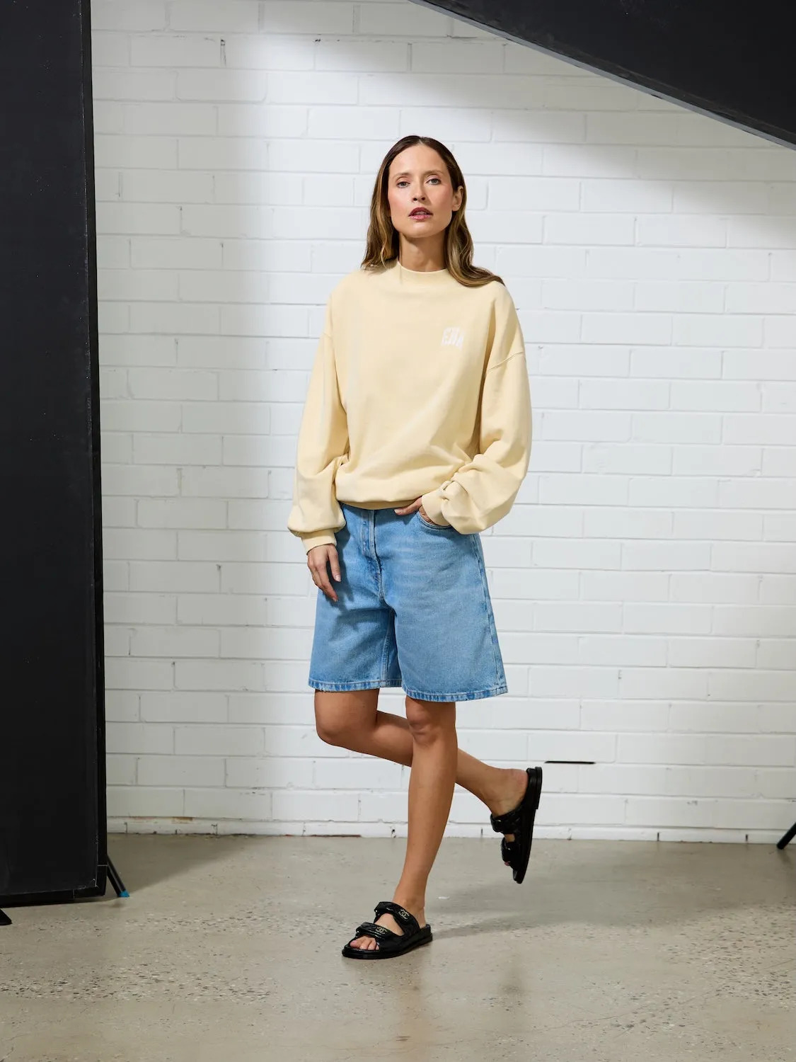 VINTAGE SPORT SWEATSHIRT - Lemon sold by Ena Pelly