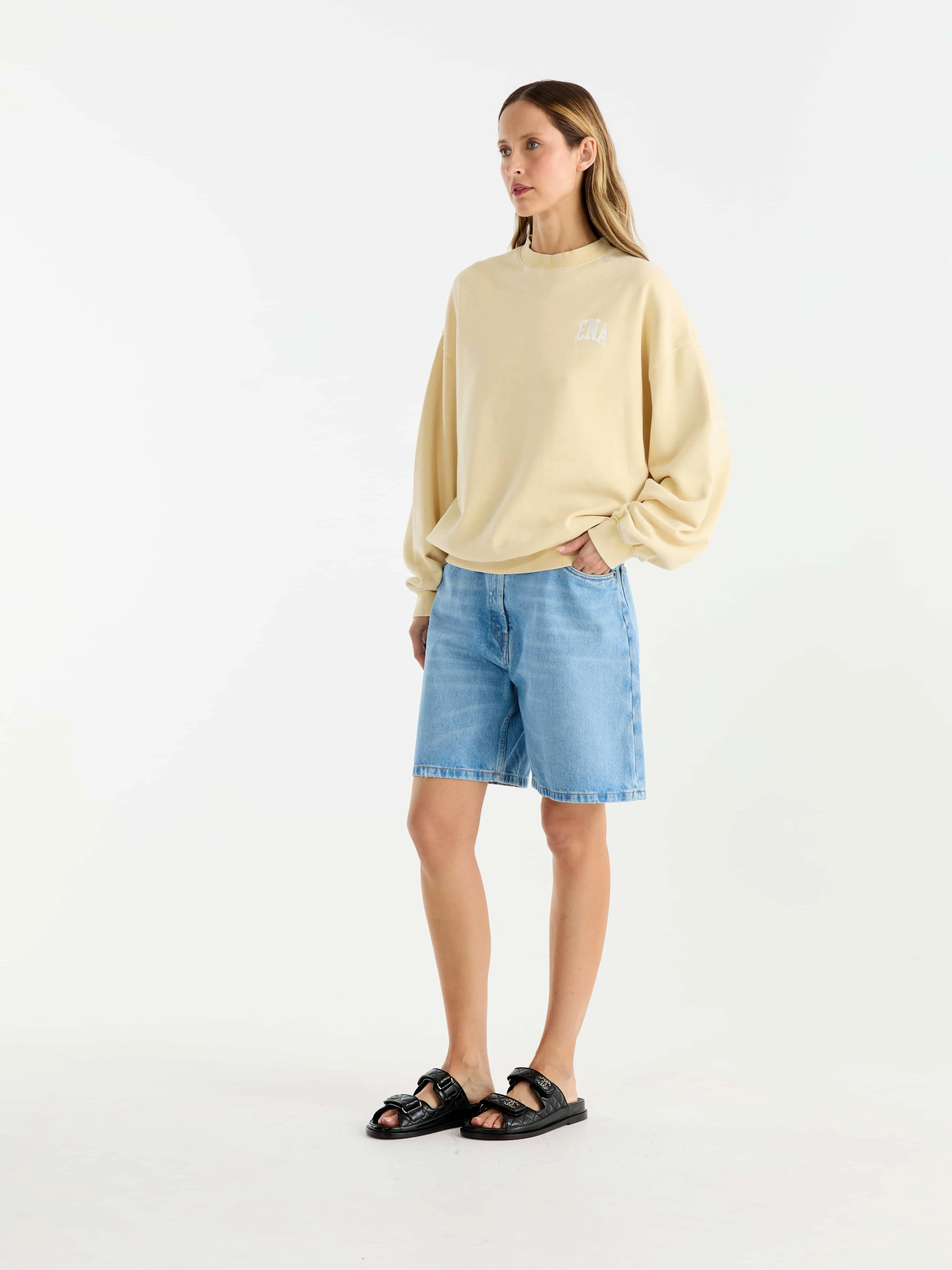 VINTAGE SPORT SWEATSHIRT - Lemon sold by Ena Pelly product image thumbnail 3