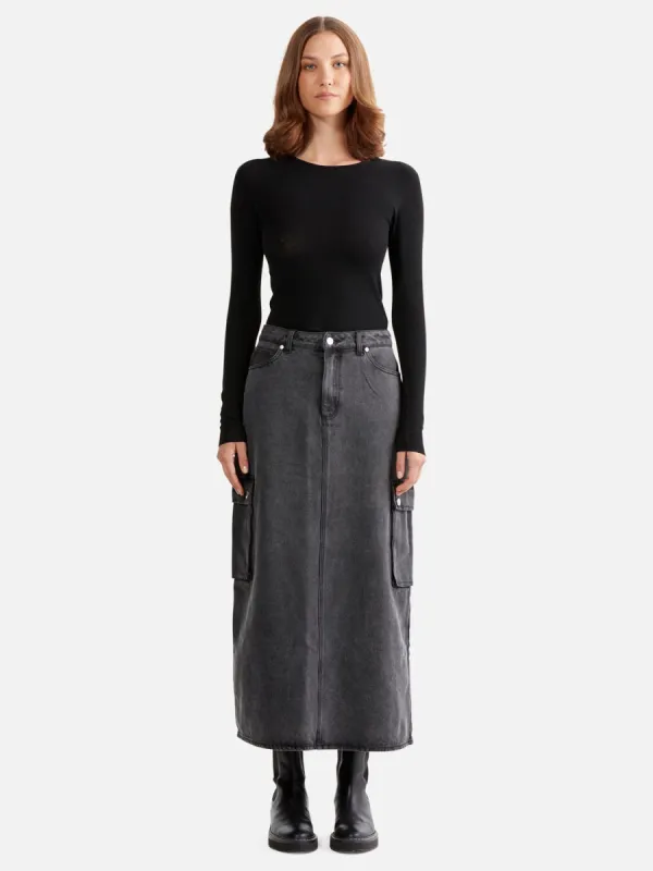 NOVA DENIM CARGO SKIRT sold by Ena Pelly