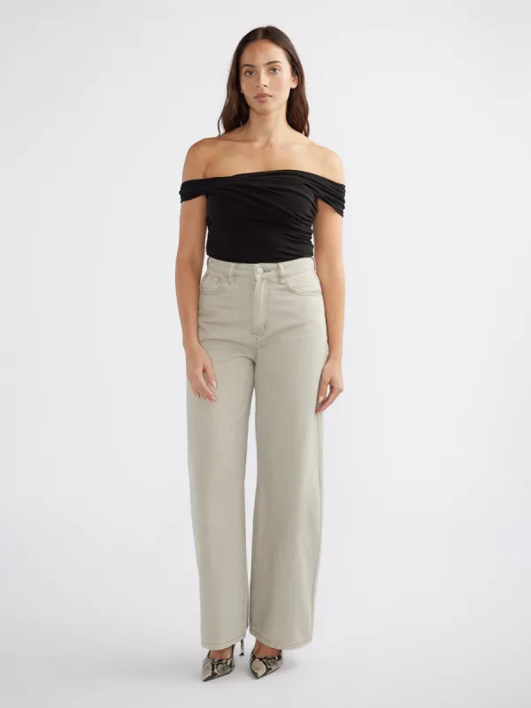 MINDY RELAXED JEAN - Stone made by Ena Pelly