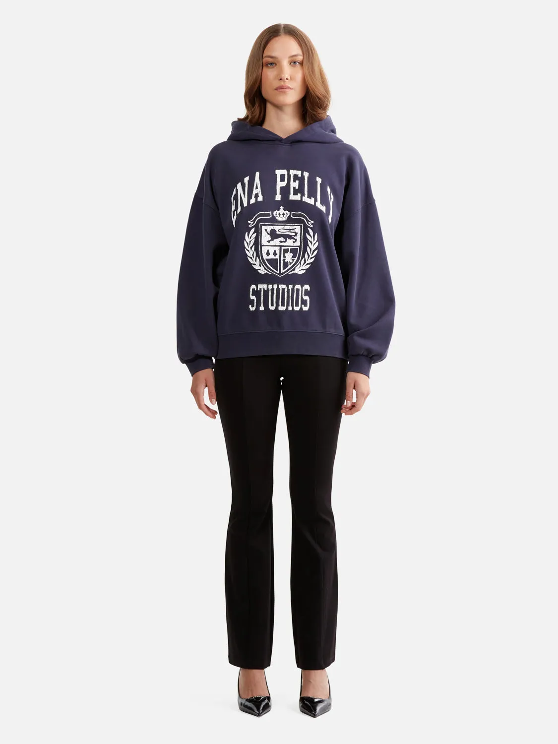 BROOKE OVERSIZED HOODIE DIY STUDIOS - NAVY sold by Ena Pelly