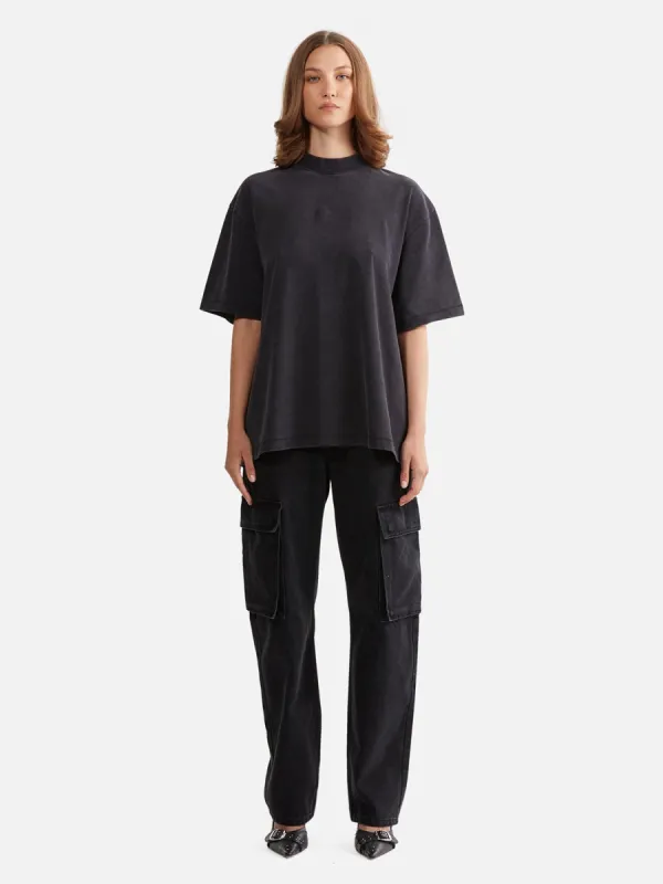 Classic Logo Tee - Washed Black made by Ena Pelly