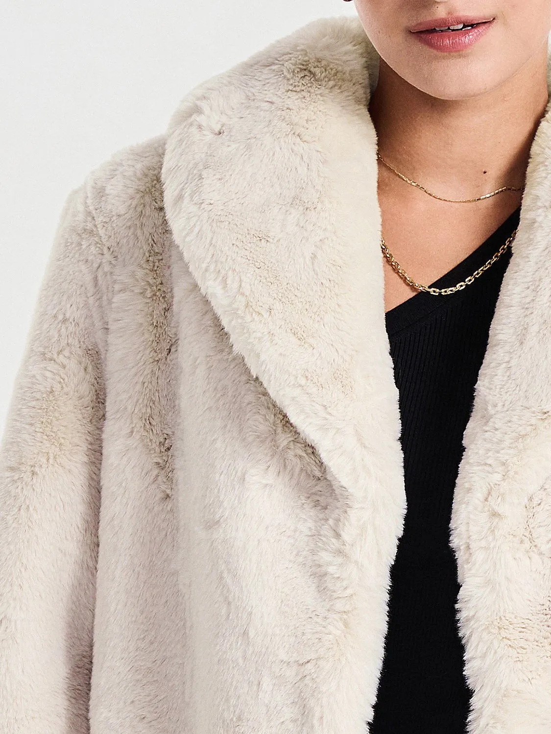 Marni Faux Fur Jacket - Bone sold by Ena Pelly product image thumbnail 4