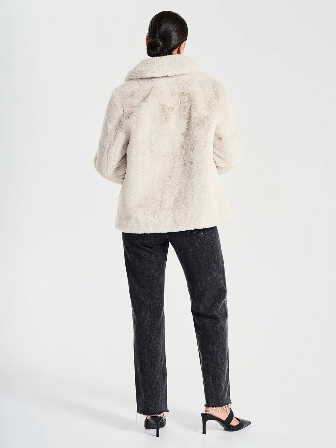 Marni Faux Fur Jacket - Bone sold by Ena Pelly product image thumbnail 3