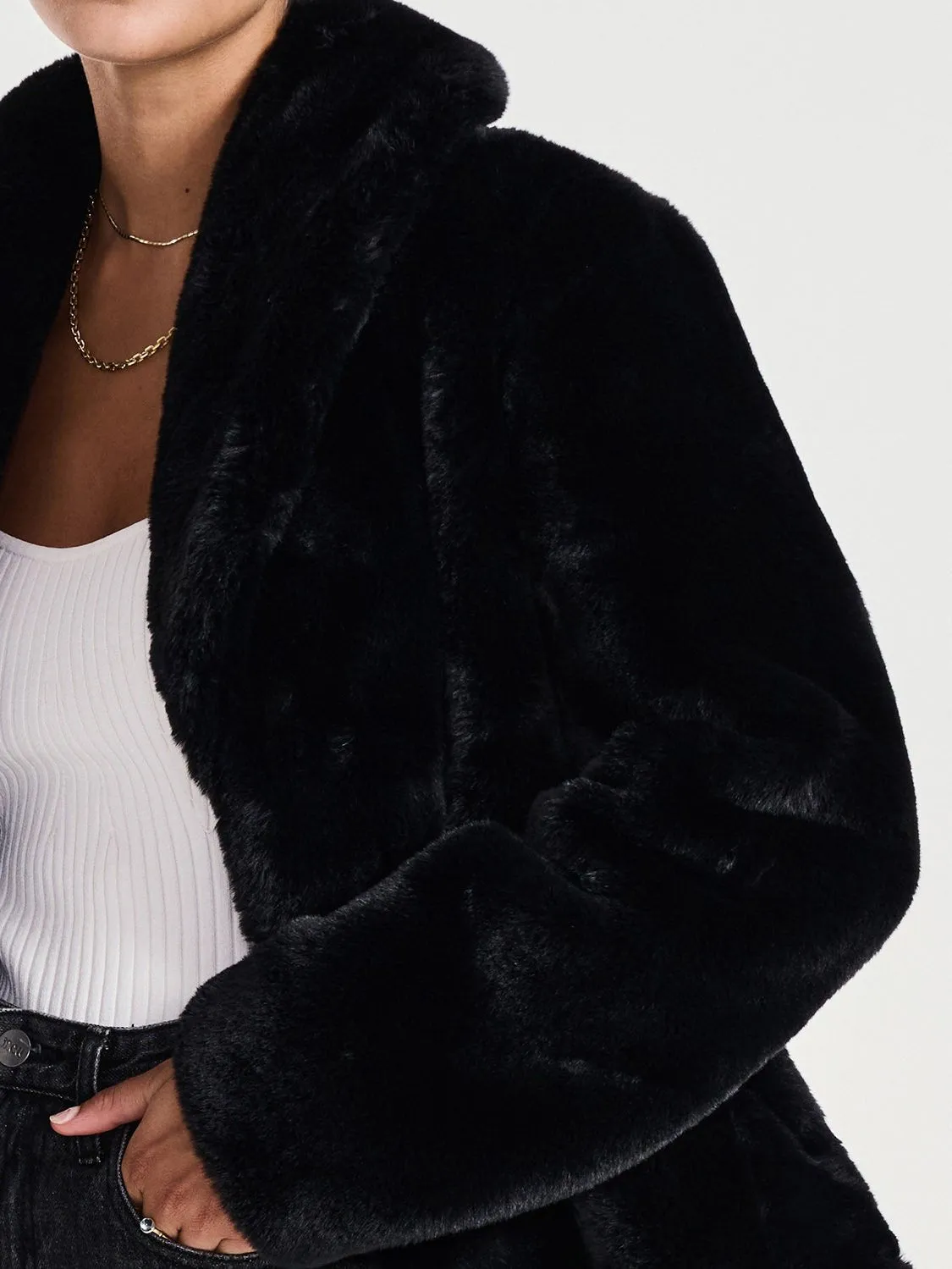 Marni Faux Fur Jacket - Black sold by Ena Pelly product image thumbnail 4