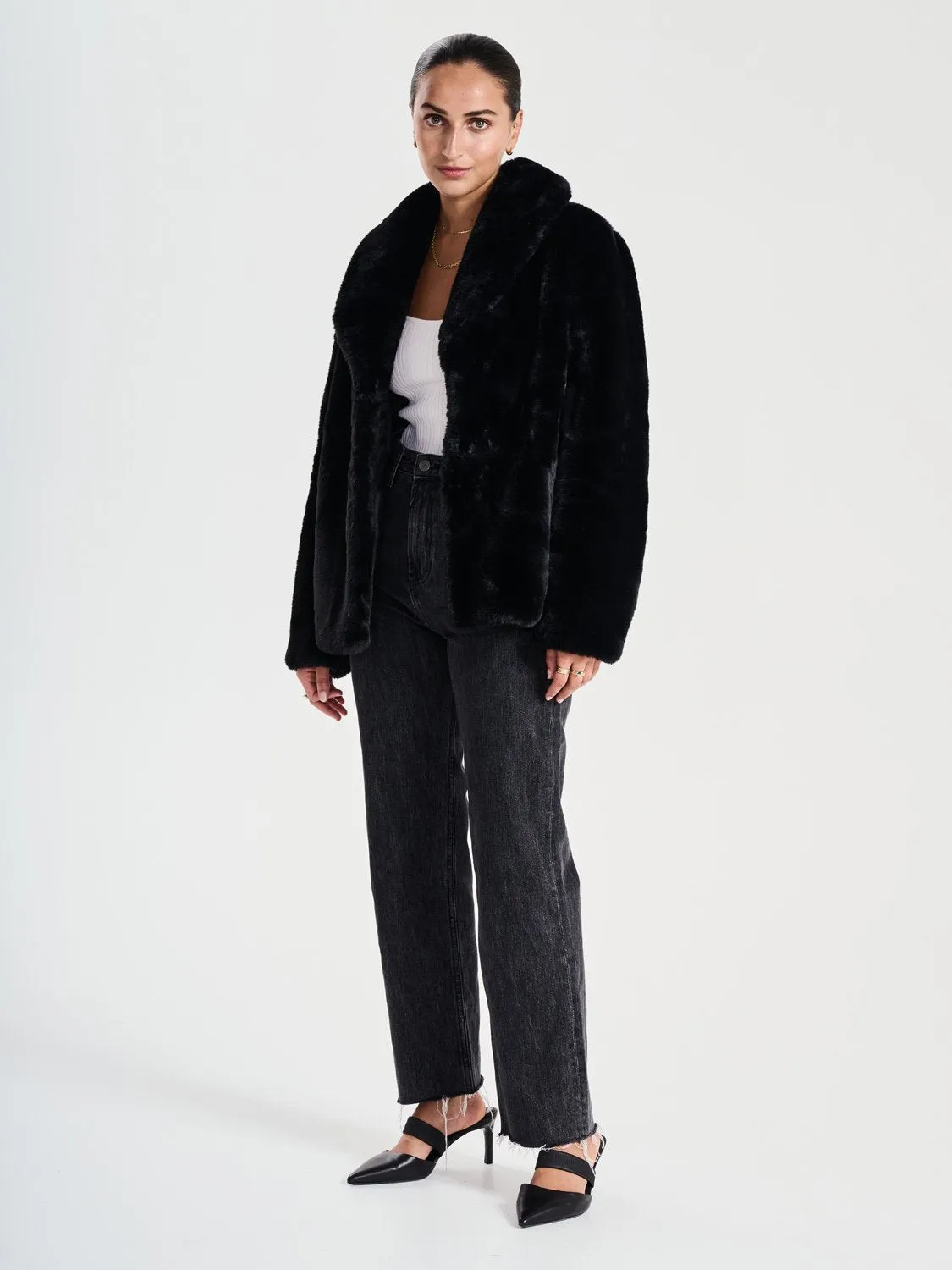 Marni Faux Fur Jacket - Black sold by Ena Pelly product image thumbnail 2