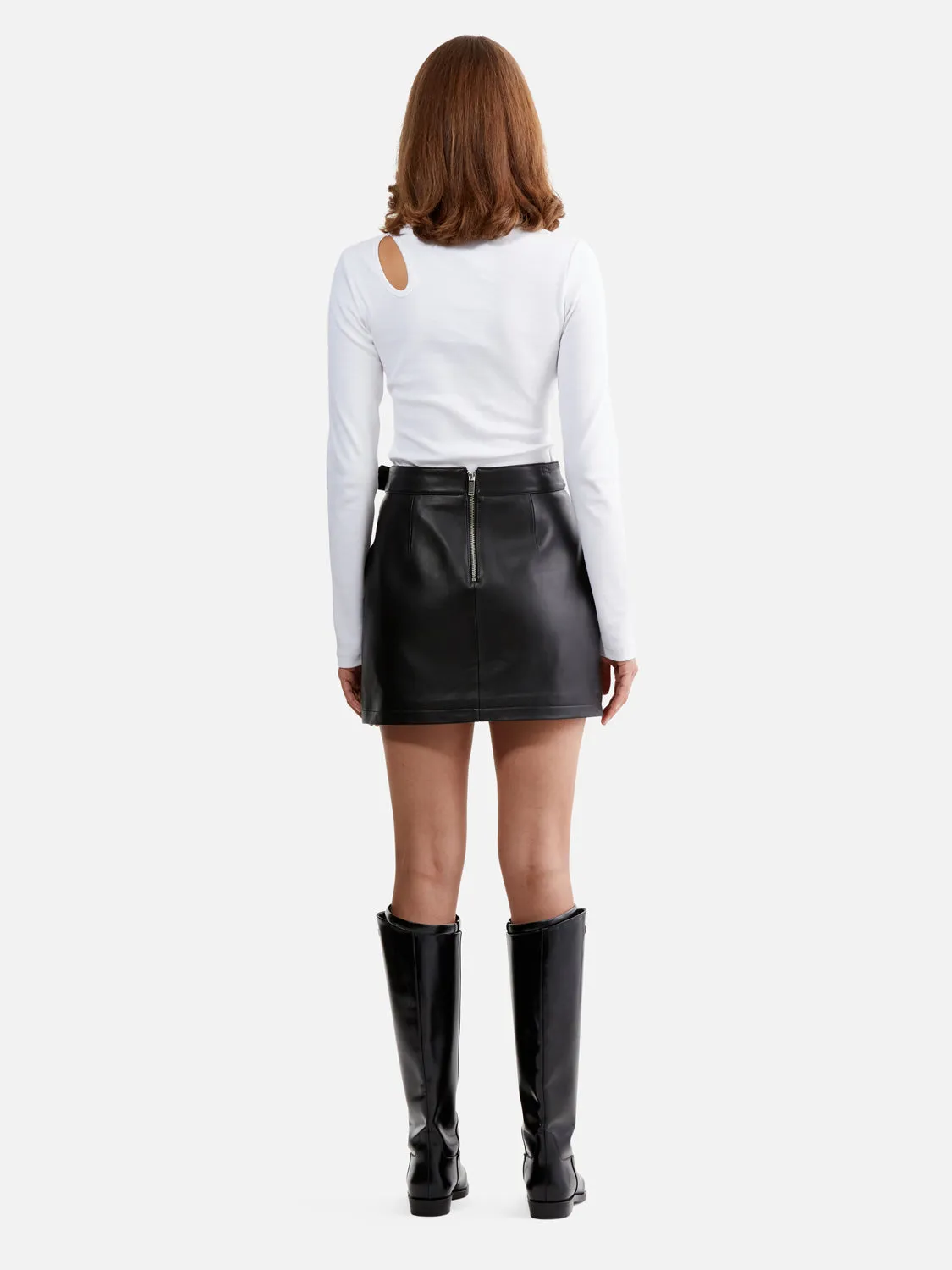 NORA CUT OUT LONG SLEEVE TOP - WHITE sold by Ena Pelly product image thumbnail 3