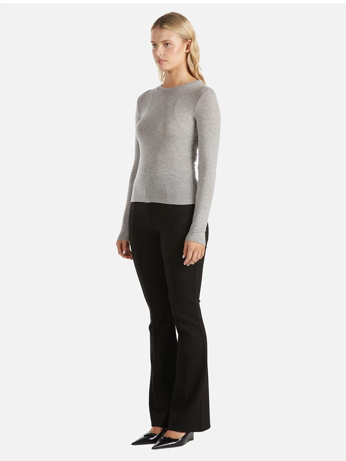 Willow Long Sleeve Top - Charcoal Marle sold by Ena Pelly product image thumbnail 2