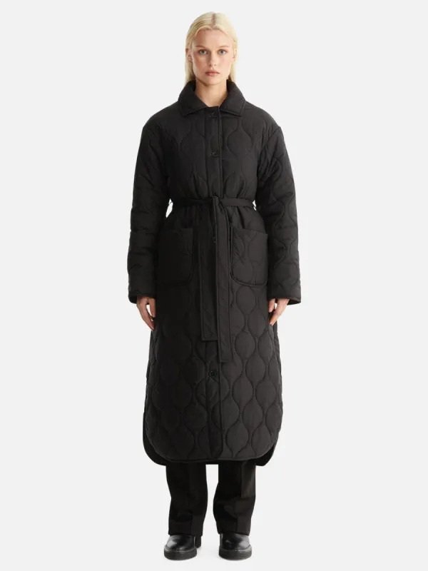 Louise Quilted Puffer Jacket - Black sold by Ena Pelly