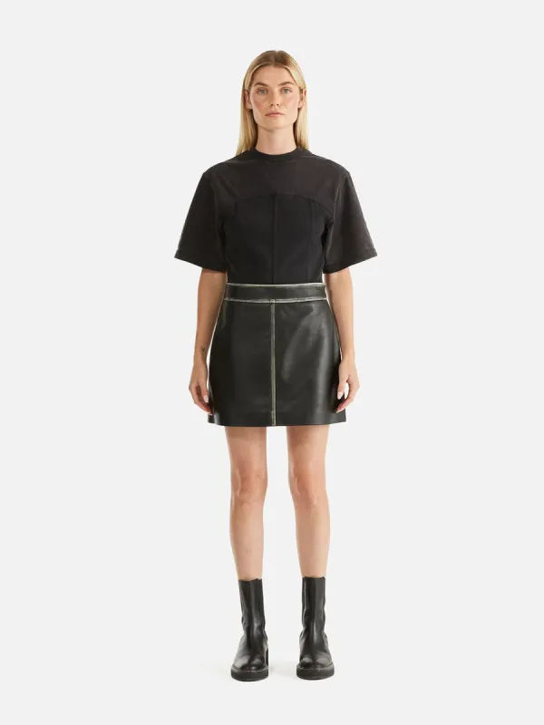 BILLIE LEATHER SKIRT sold by Ena Pelly
