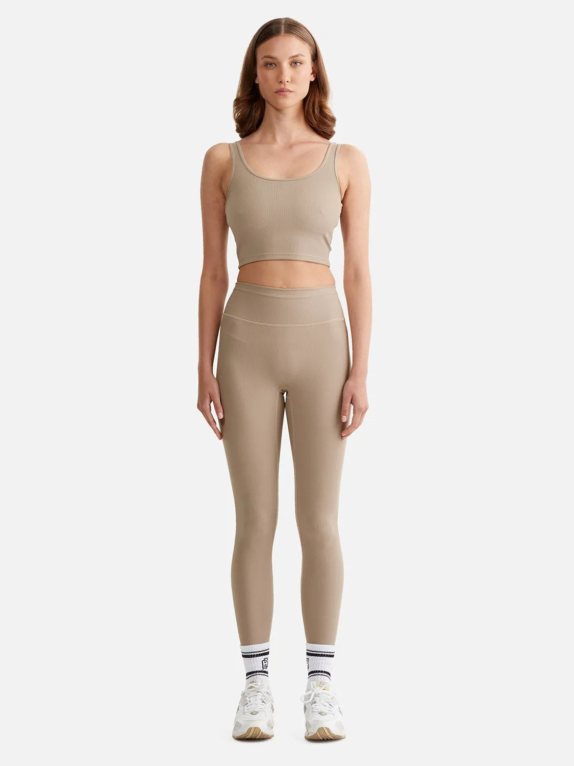 Athleisure Rib Legging - Mushroom sold by Ena Pelly