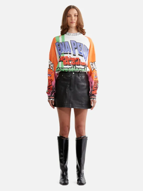 EF Leather Mini Skirt - Black sold by Ena Pelly