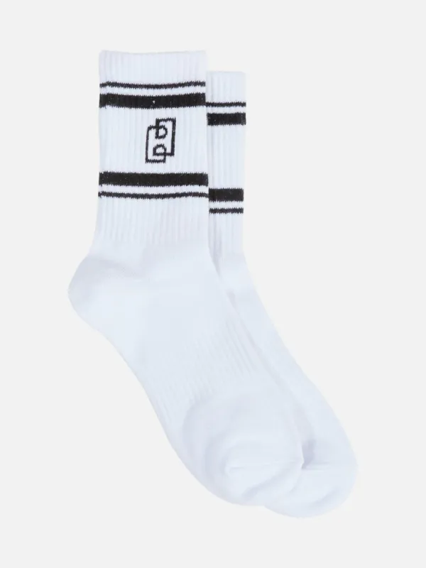 Athleisure Sock - White Monogram sold by Ena Pelly