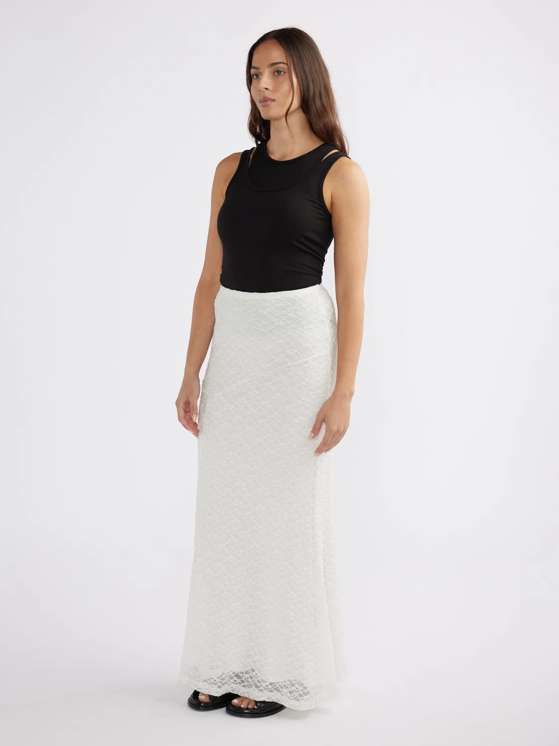 HOPE LACE SKIRT - White sold by Ena Pelly product image thumbnail 2