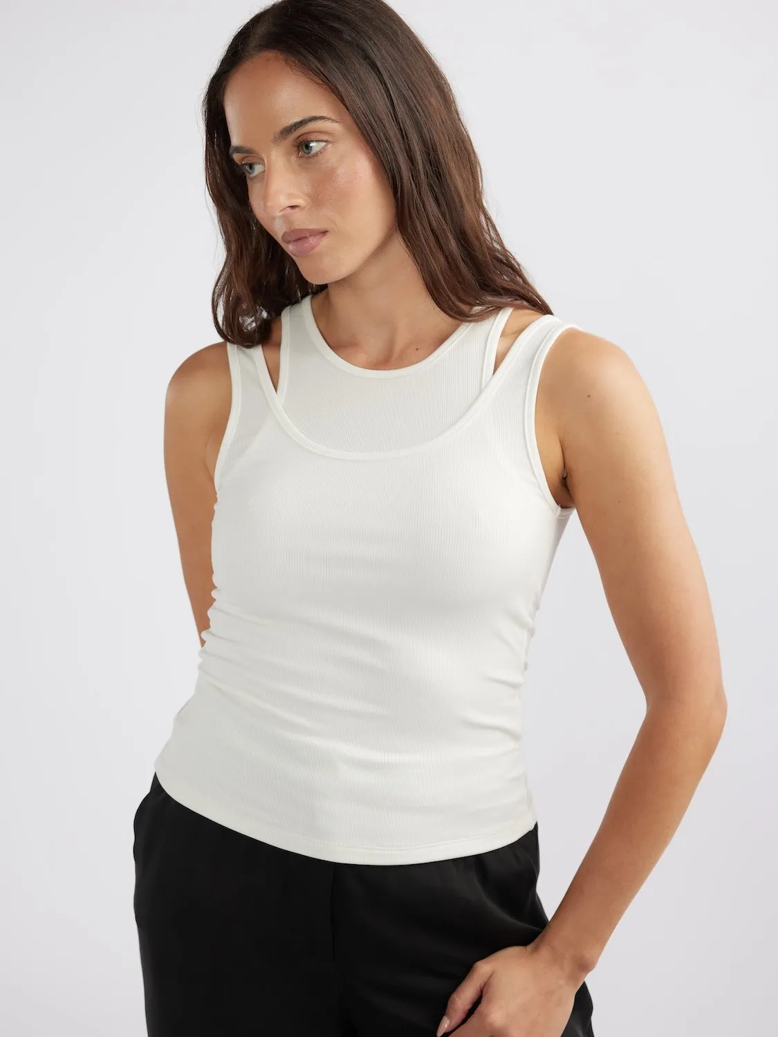 EVIE LAYERED RIB TANK sold by Ena Pelly product image thumbnail 4