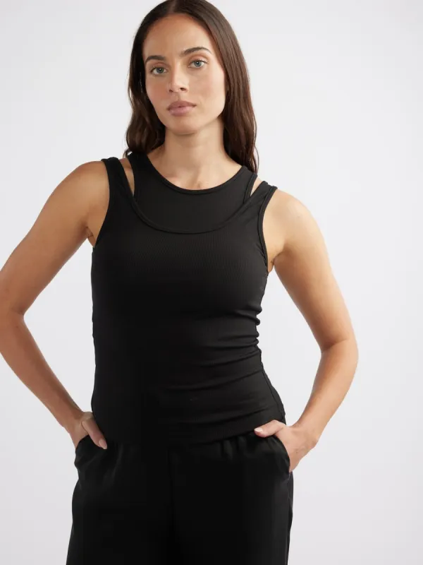 EVIE LAYERED RIB TANK sold by Ena Pelly