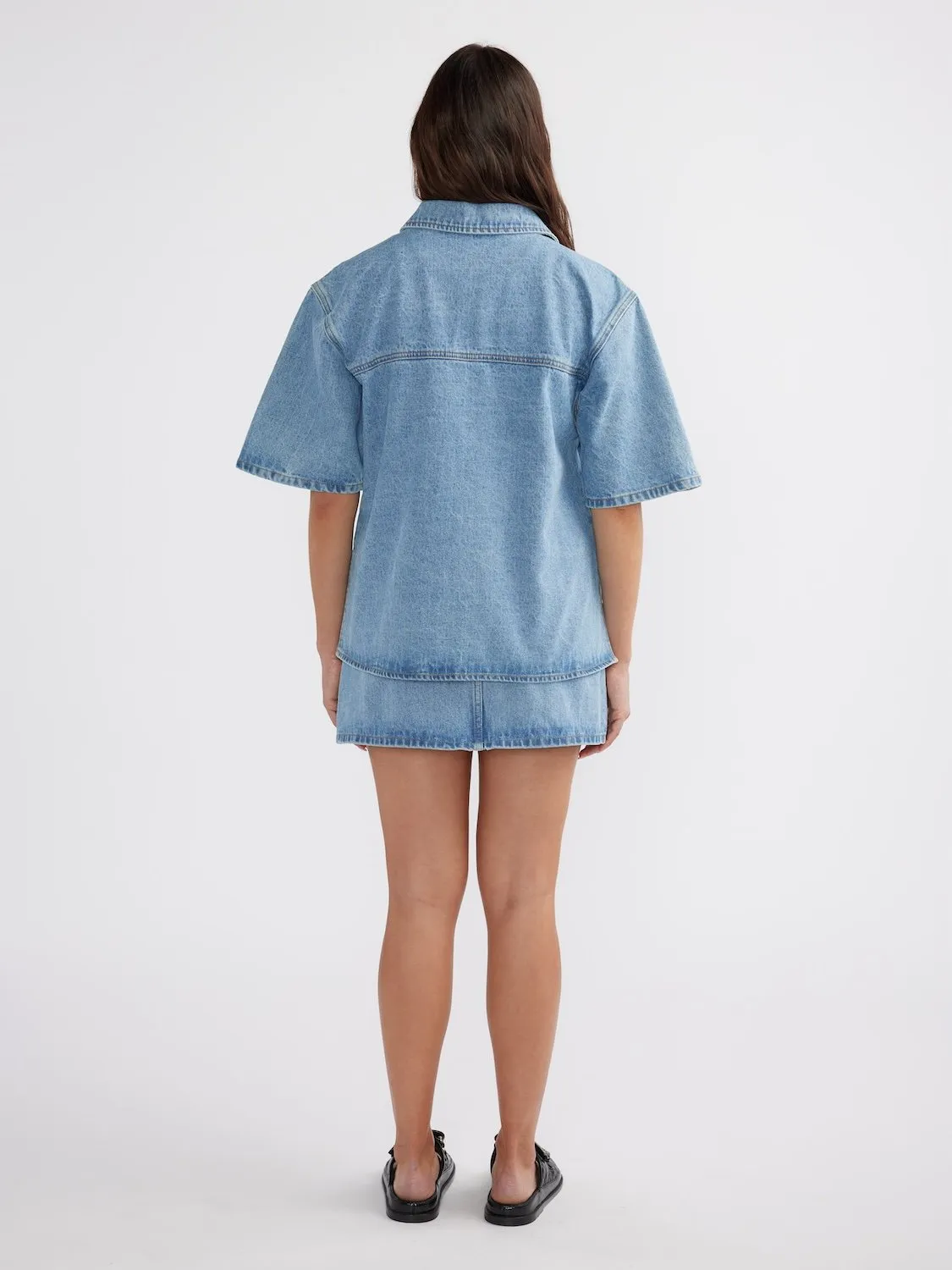 REESE OVERSIZED DENIM SHIRT sold by Ena Pelly product image thumbnail 5