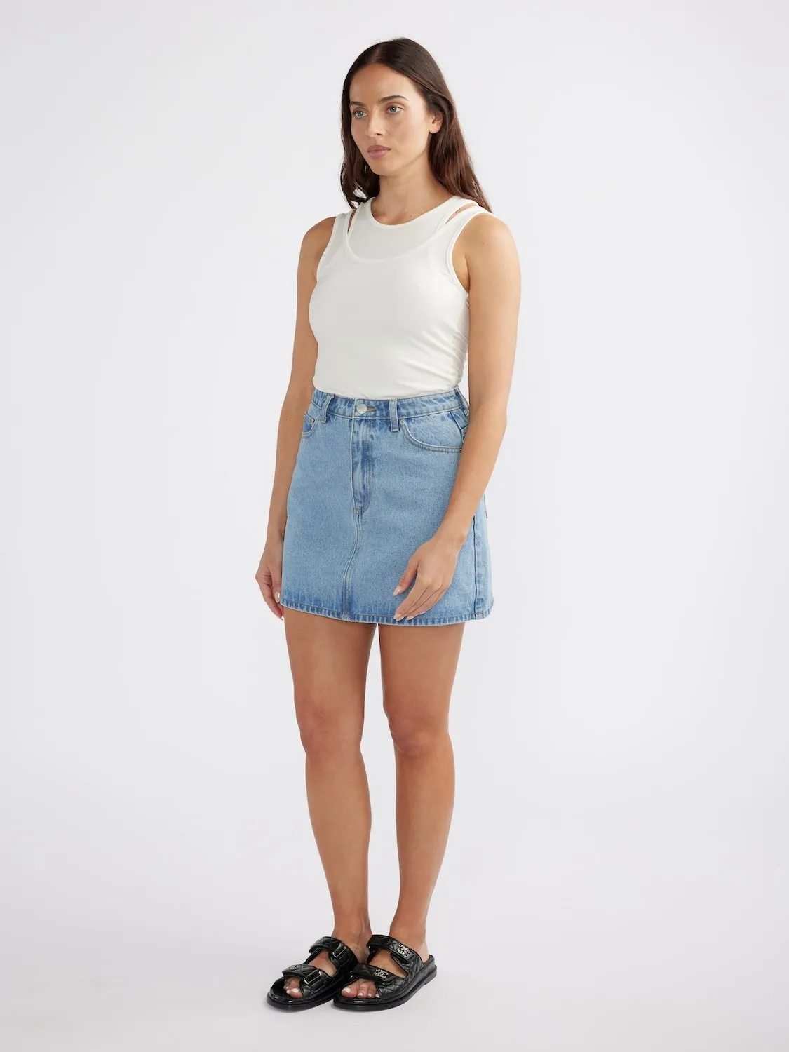 REESE DENIM MINI SKIRT sold by Ena Pelly product image thumbnail 2