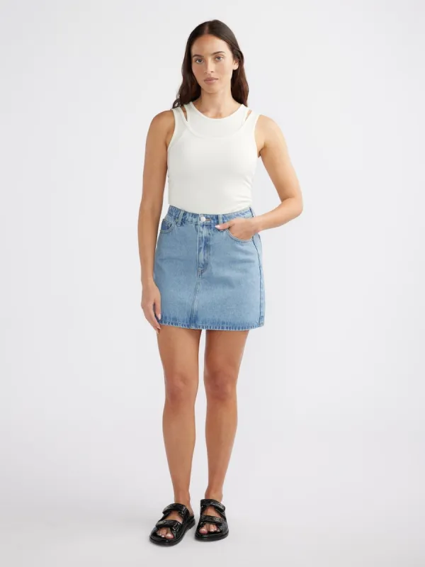 REESE DENIM MINI SKIRT sold by Ena Pelly