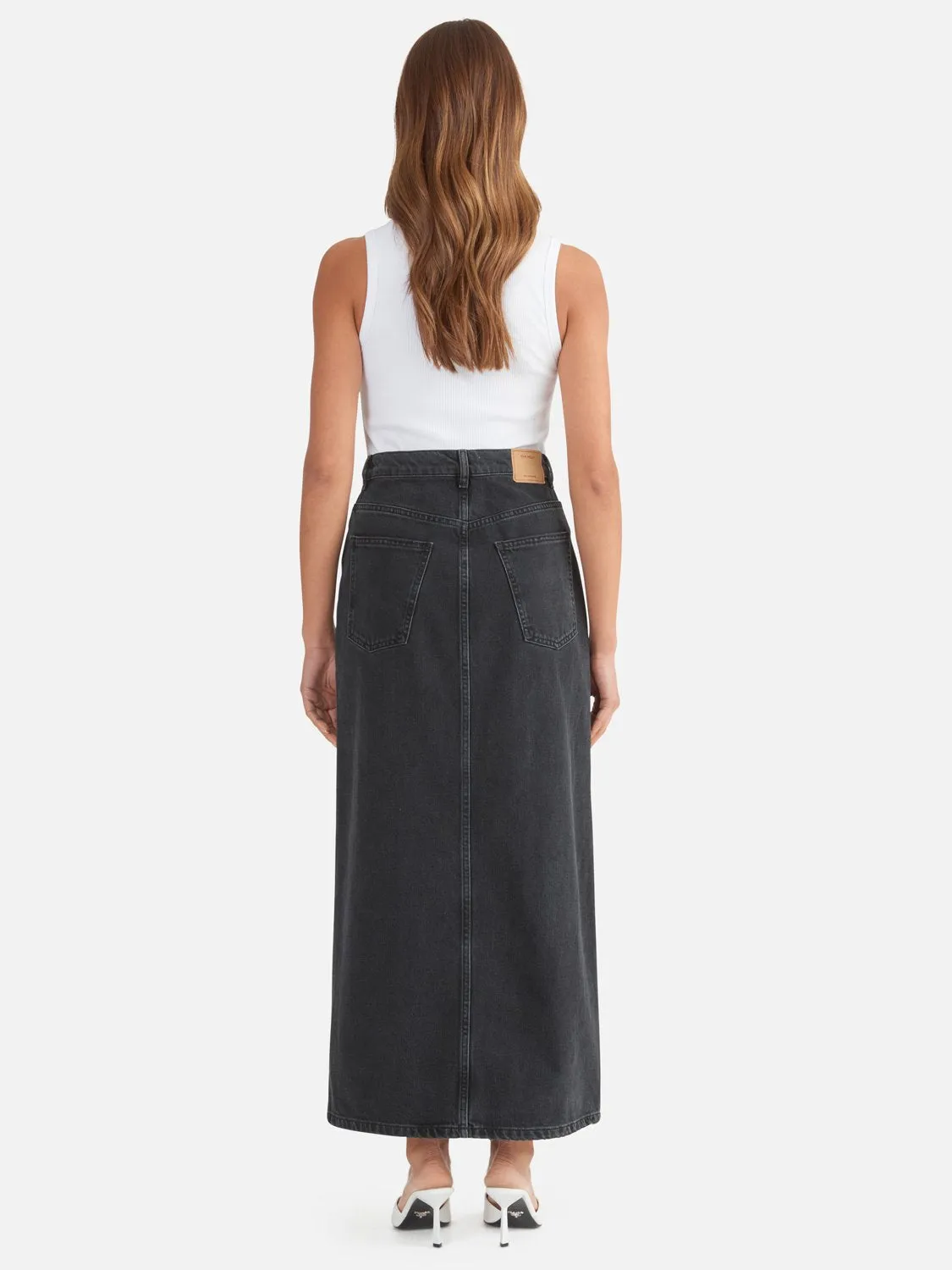 Natalie Denim Skirt - Washed Black Rigid sold by Ena Pelly product image thumbnail 3