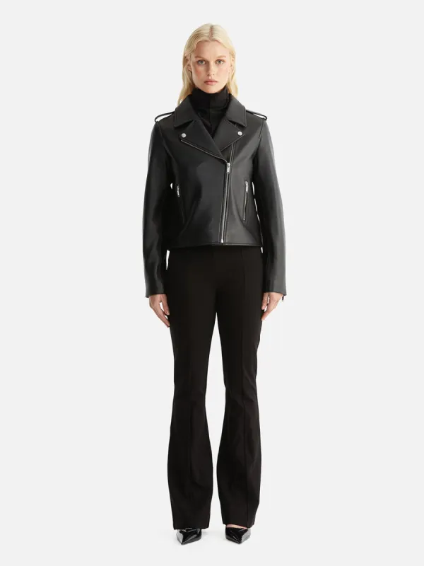 Essential Leather Biker Jacket 2.0 - Black sold by Ena Pelly