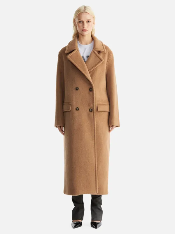 Lana Wool Coat - Camel sold by Ena Pelly