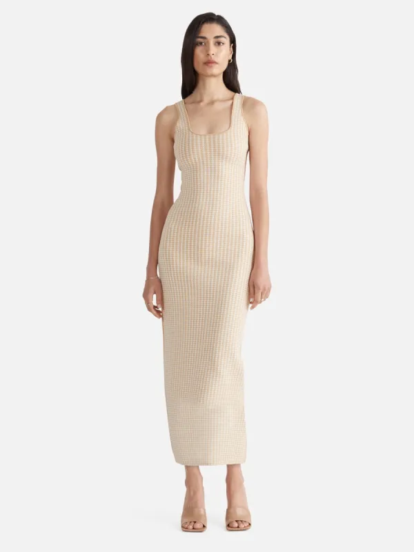 Evie Luxe Knit Maxi Dress - Houndstooth sold by Ena Pelly