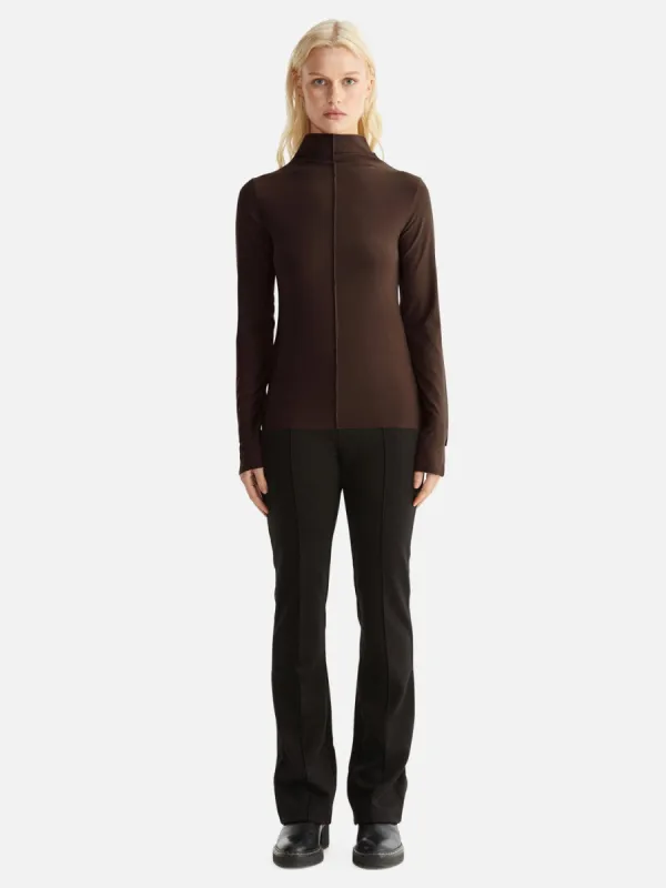 Freya Long Sleeve Top - Mahogany sold by Ena Pelly